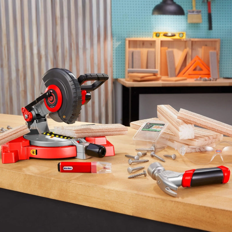 Little Tikes Creative Construction Power Cuts Set – Kids Woodworking Play Set