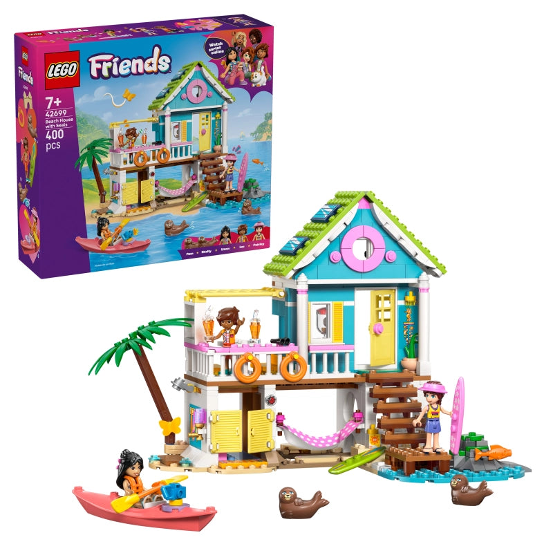 LEGO Friends Beach House with Seals – 400 Pieces | Set 42699