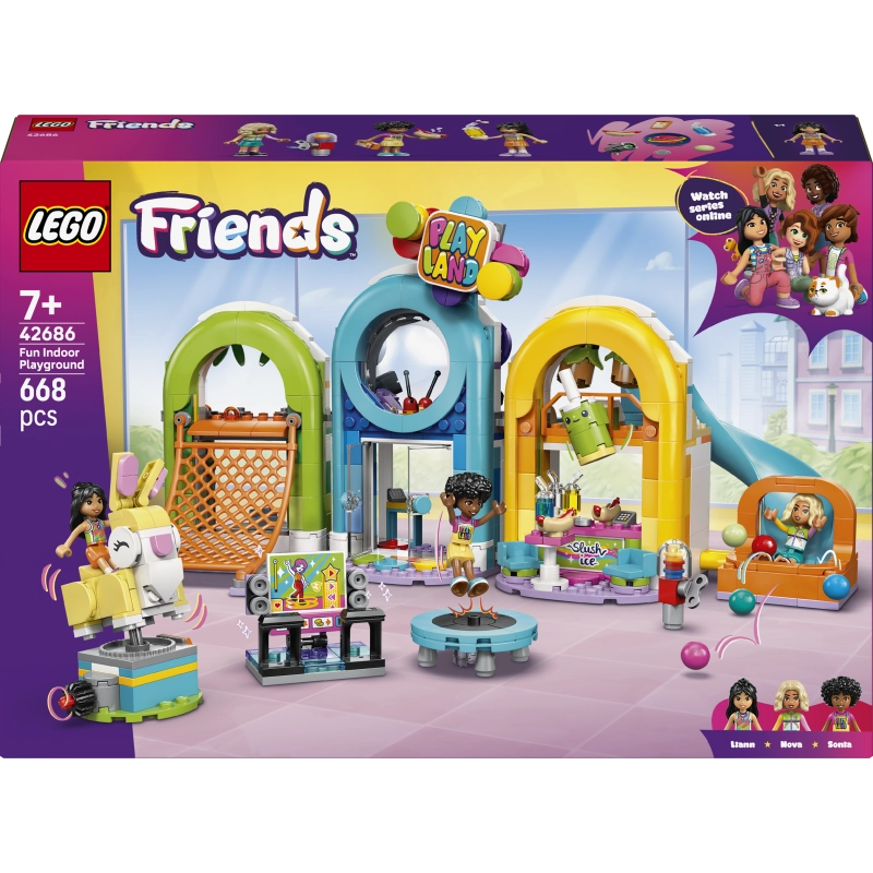 LEGO Friends Fun Indoor Playground – 668 Pieces | Set 42686