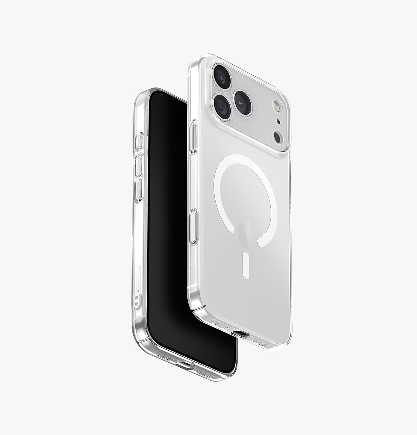 UNIQ Hybrid iPhone 17 Pro MagClick Charging AirSuit - Glossy Clear/White