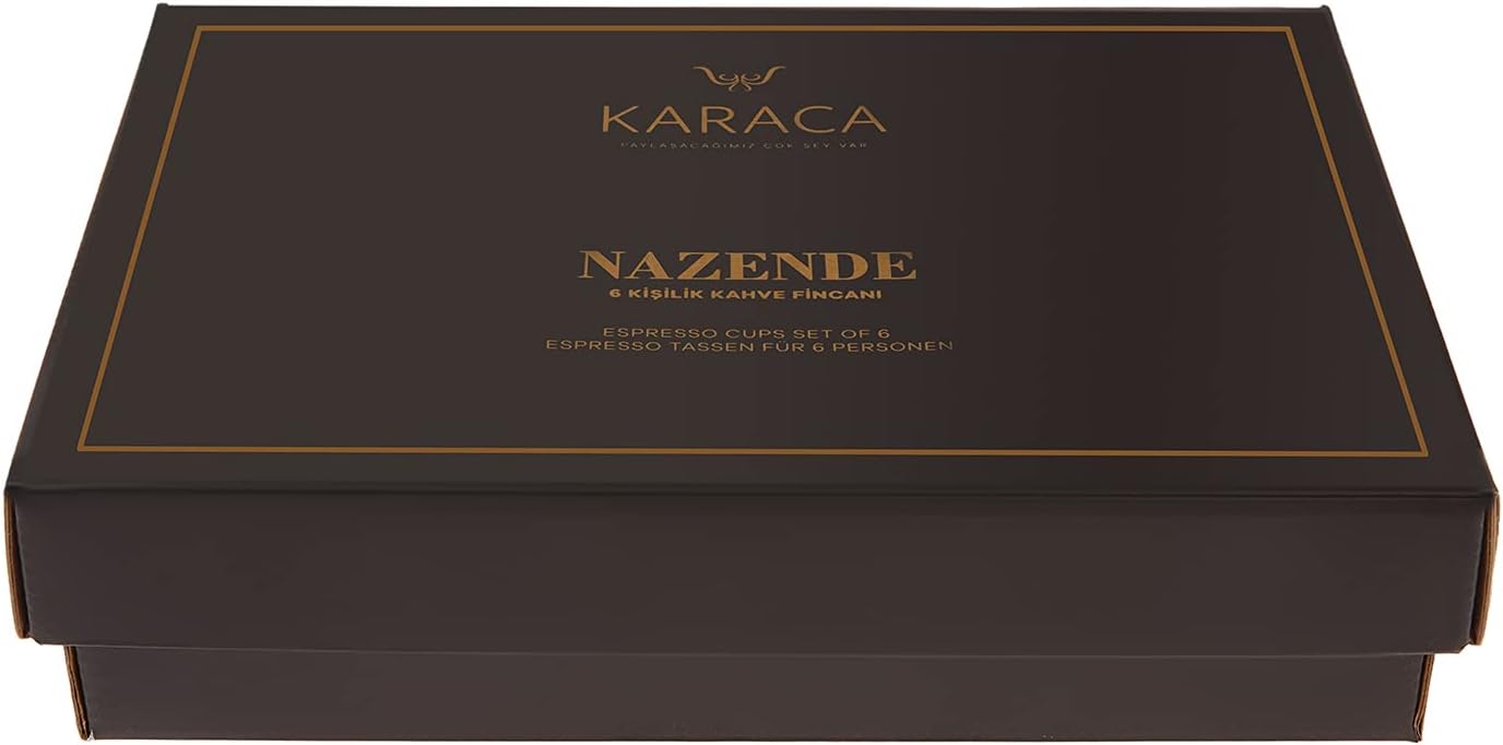 Karaca Nazende Coffee Set for 6 – Elegant Design