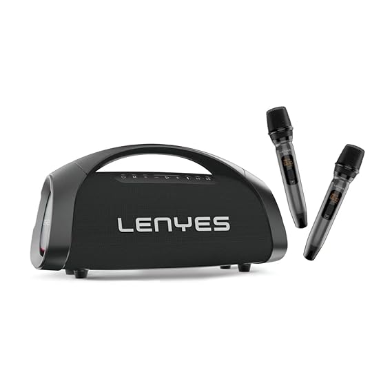 Lenyes S873 400W Party Bluetooth Speaker – Dual Wireless Mics