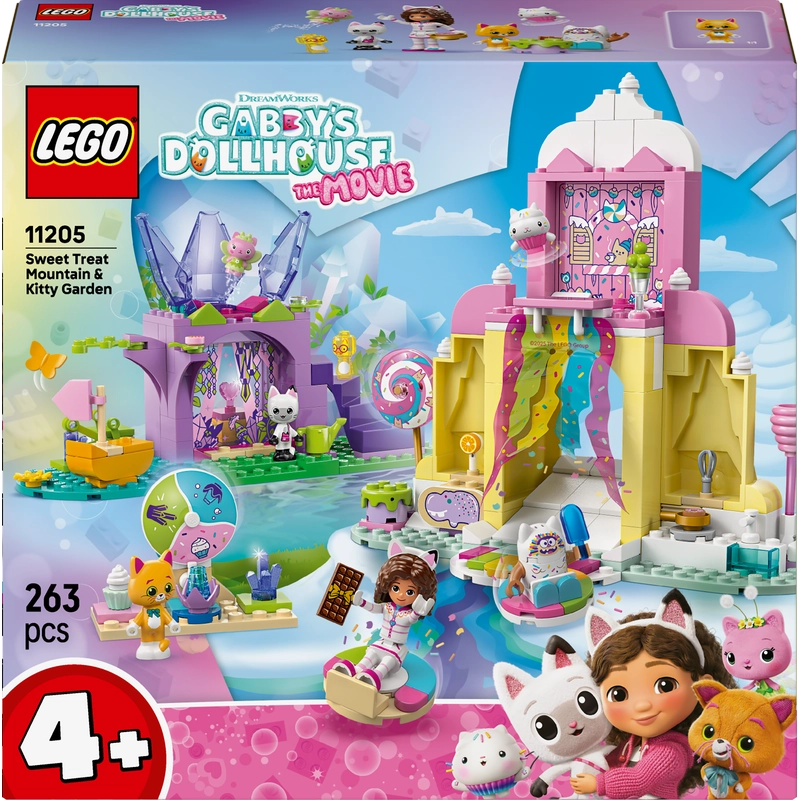LEGO Gabby's Dollhouse Sweet Treat Mountain & Kitty Garden – 263 Pieces | Set 11205