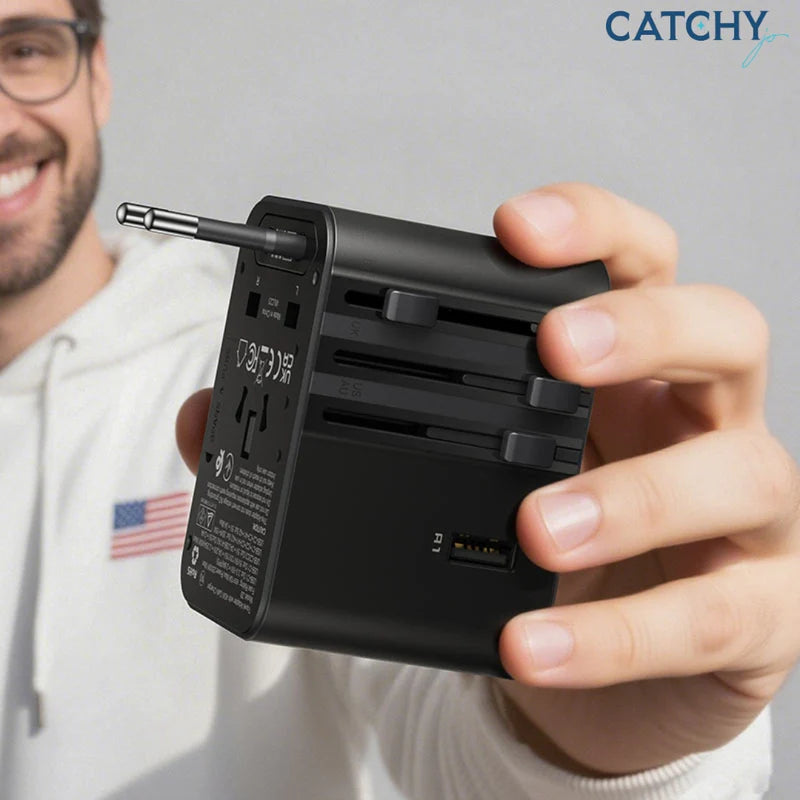 ACEFAST Z8 PD45W GaN 5-Port Charging Adapter (3×USB-C + 2×USB-A)