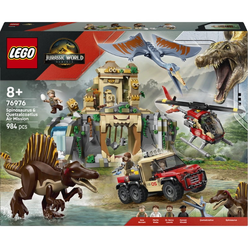 LEGO Jurassic World Spinosaurus & Quetzalcoatlus Air Mission – 984 Pieces | Set 76976