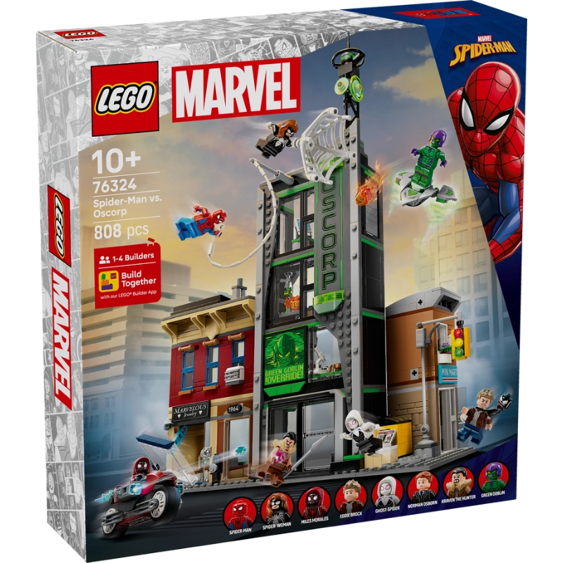 LEGO Marvel Spider-Man vs. OsCorp – 808 Pieces | Set 76324