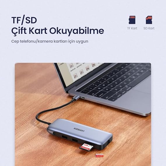UGREEN USB-C 9-in-1 Hub with HDMI, DP, VGA, PD, RJ45