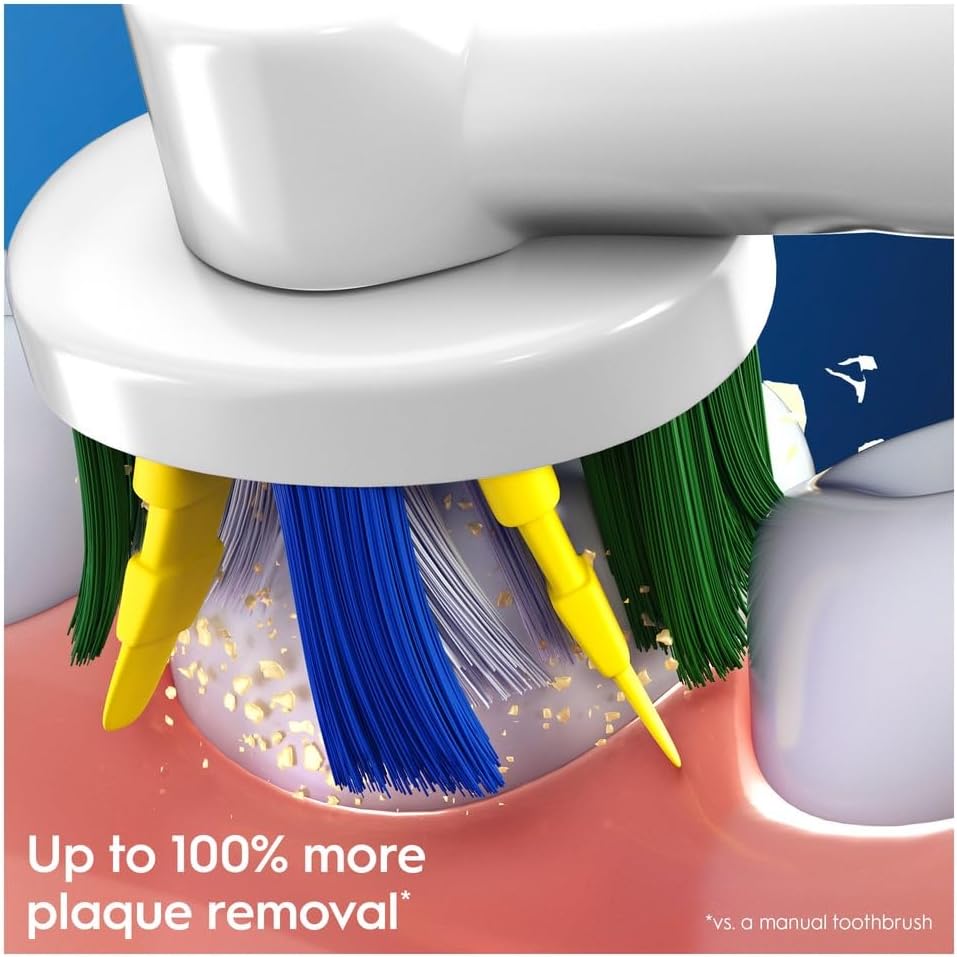 Oral-B Floss Action Electric Toothbrush Heads with CleanMaximiser Technology 4 Pack