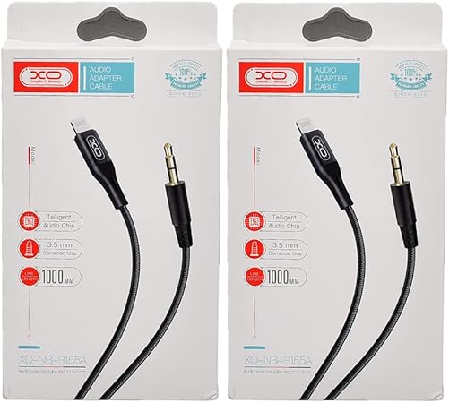 XO NB-R155A Lightning to 3.5mm Audio Adapter – 2 Pack, 1M
