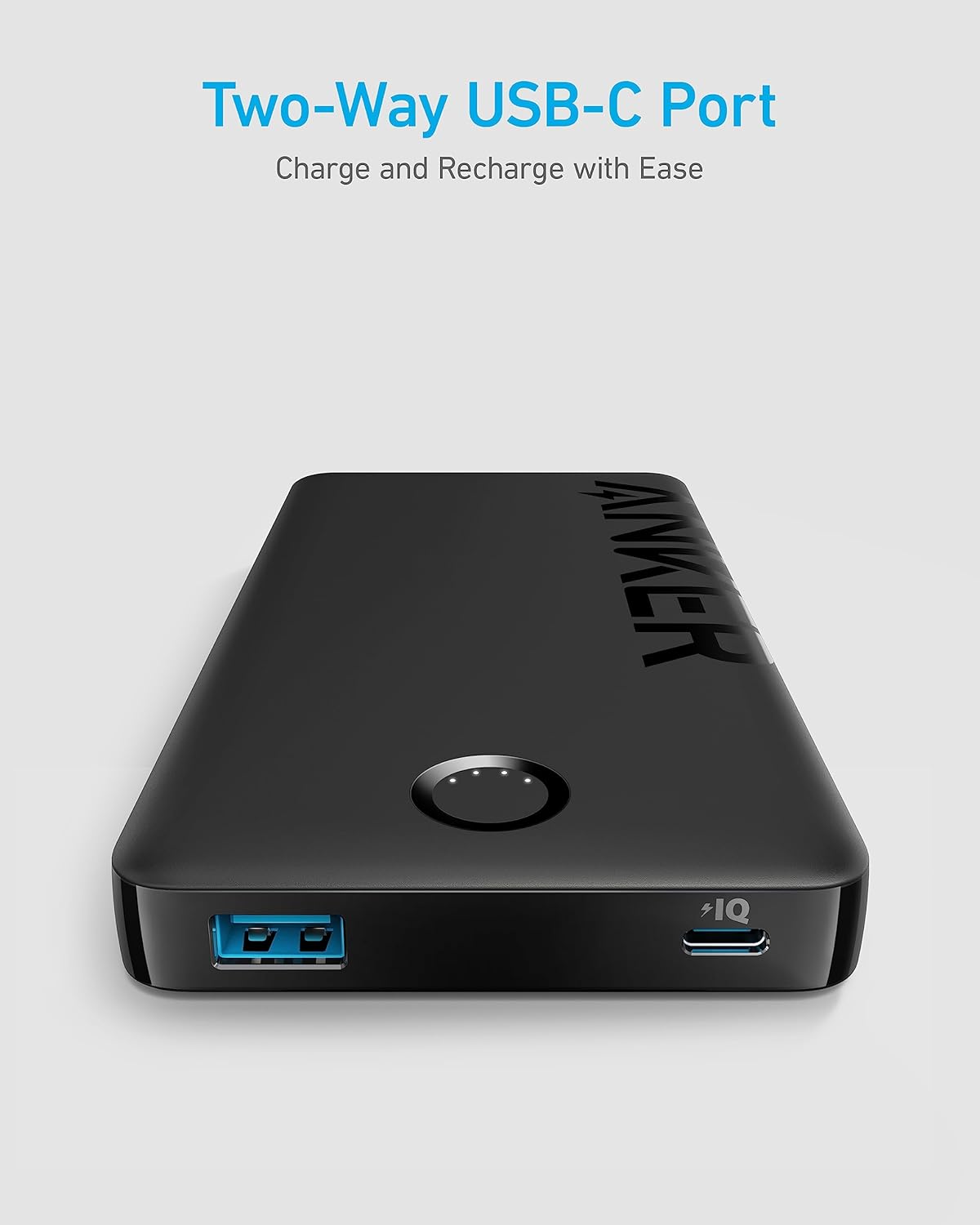 Anker Power Bank 10,000mAh Portable Charger PowerCore PIQ - Black