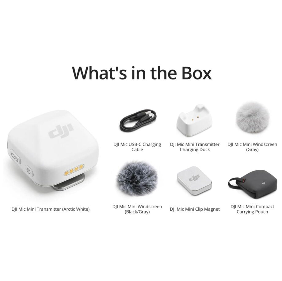 DJI Mic Mini Noise Cancelling Transmitter Wireless Microphone – Black