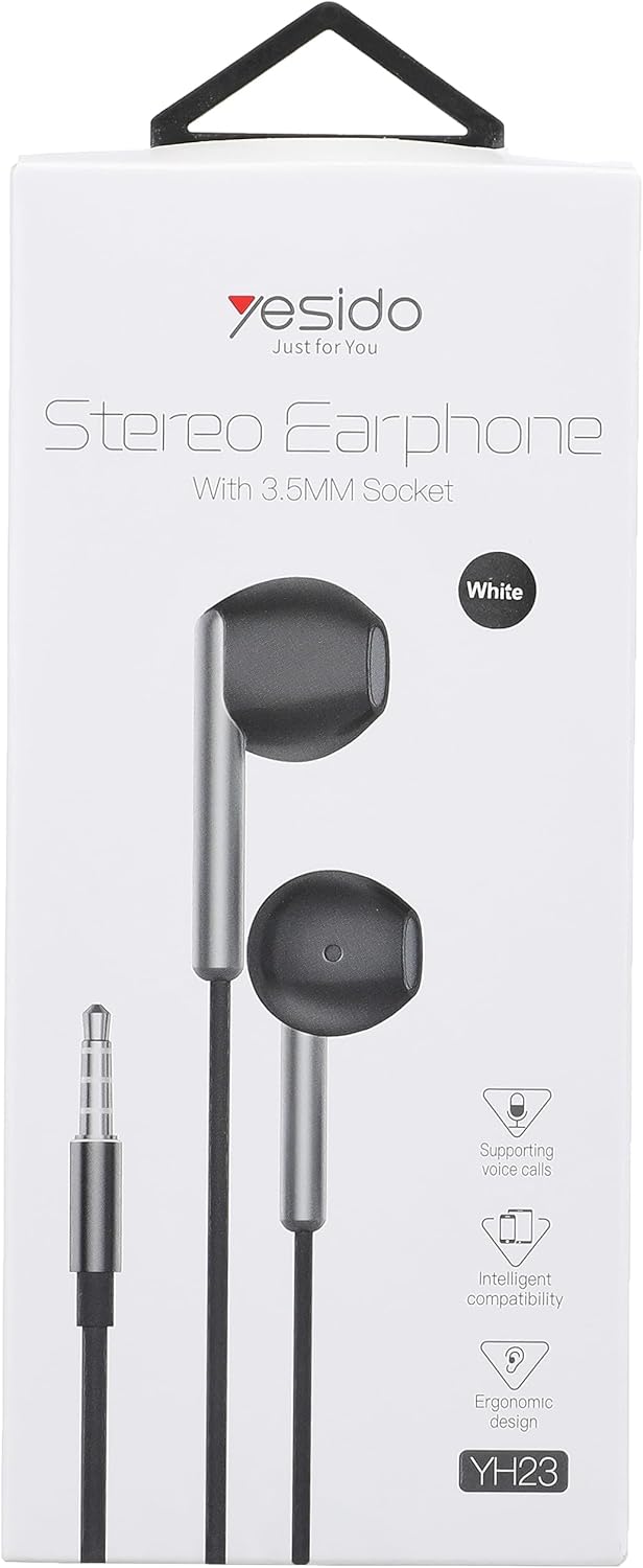 Yesido YH23 In-Ear Stereo Earphone 3.5mm Jack - White