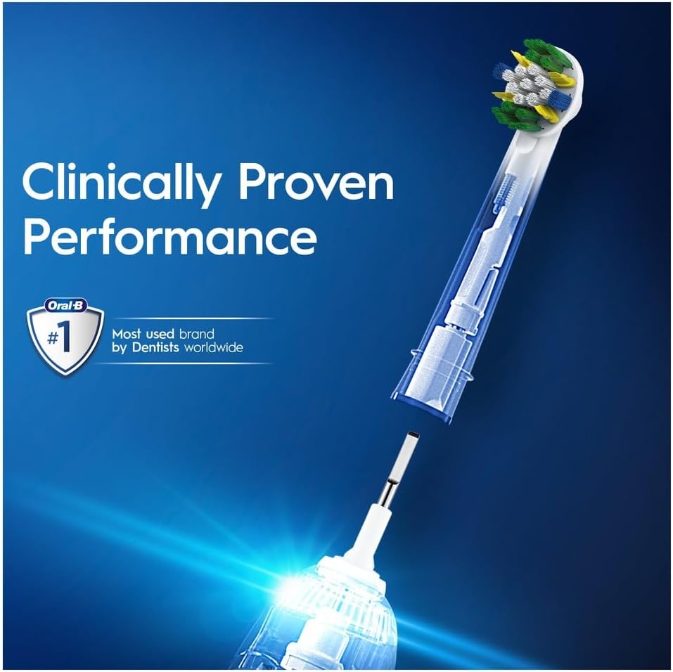 Oral-B Floss Action Electric Toothbrush Heads with CleanMaximiser Technology 4 Pack