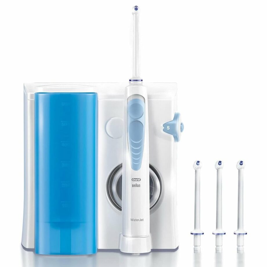 Oral-B Water Jet Flosser System with 4 Replacement Tips - White