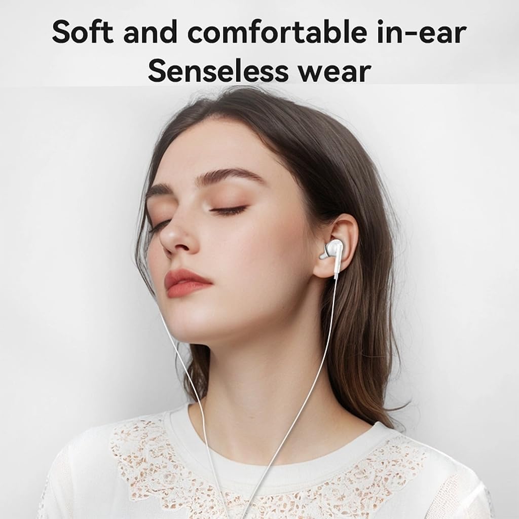 Yesido Earphones with Wired Control, YH45 - White