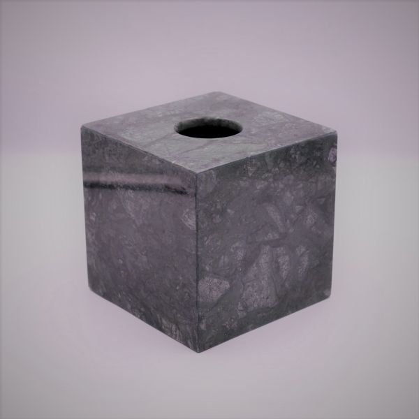 ARMN Carrera Square Marble Tissue Box – Black