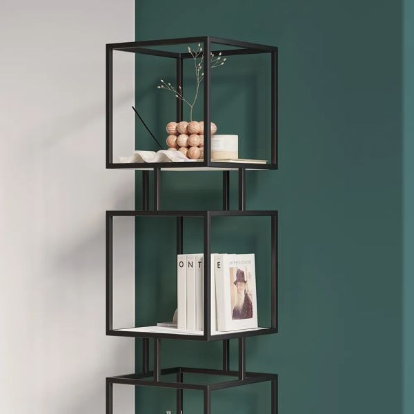 ARMN Regency 5-Shelf Stand – Elegant Black Storage & Display