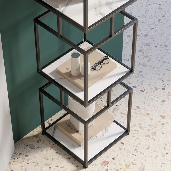 ARMN Regency 4-Shelf Stand – Elegant Black Storage & Display