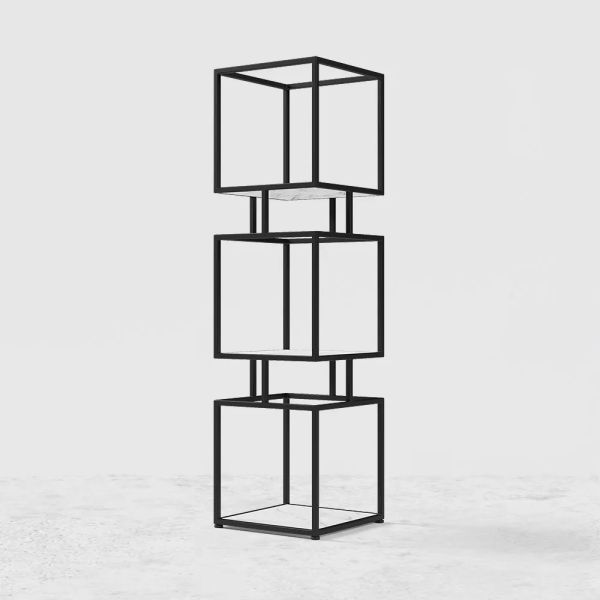 ARMN Regency 4-Shelf Stand – Elegant Black Storage & Display