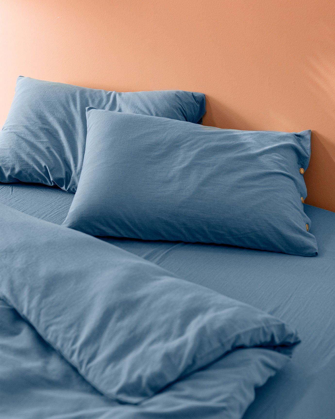 Carla Single Size Fitted Washed Duvet Cover Set - Madame Coco JO