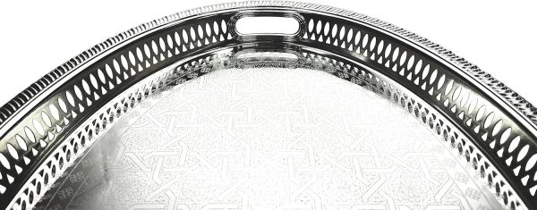 Zolten Oval Tray Silver 45×32 cm – Elegant Daily Serving