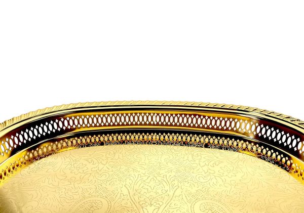 Zolten Rectangular Tray Gold 59.5×46.8 cm – Elegant Serving
