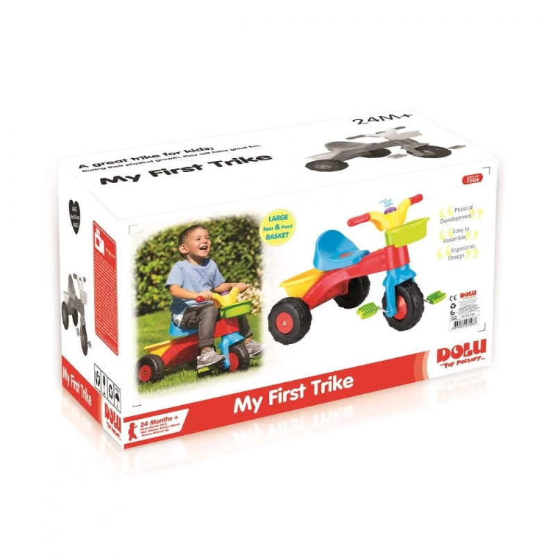 Dolu My First Trike – 3-Wheel Kids Bike with Front & Rear Baskets