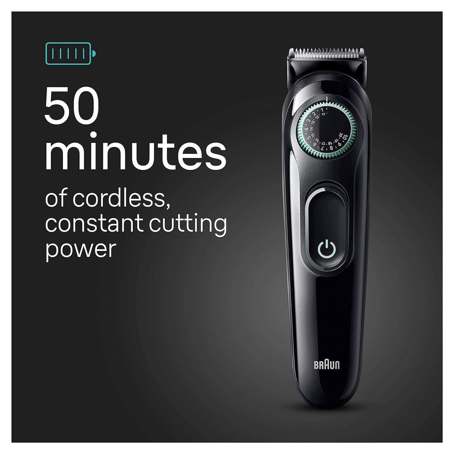 Braun Series 3 : 5-in-1 Men's Grooming Kit with Ultra-Sharp Blade, 40 Length Settings - Black
