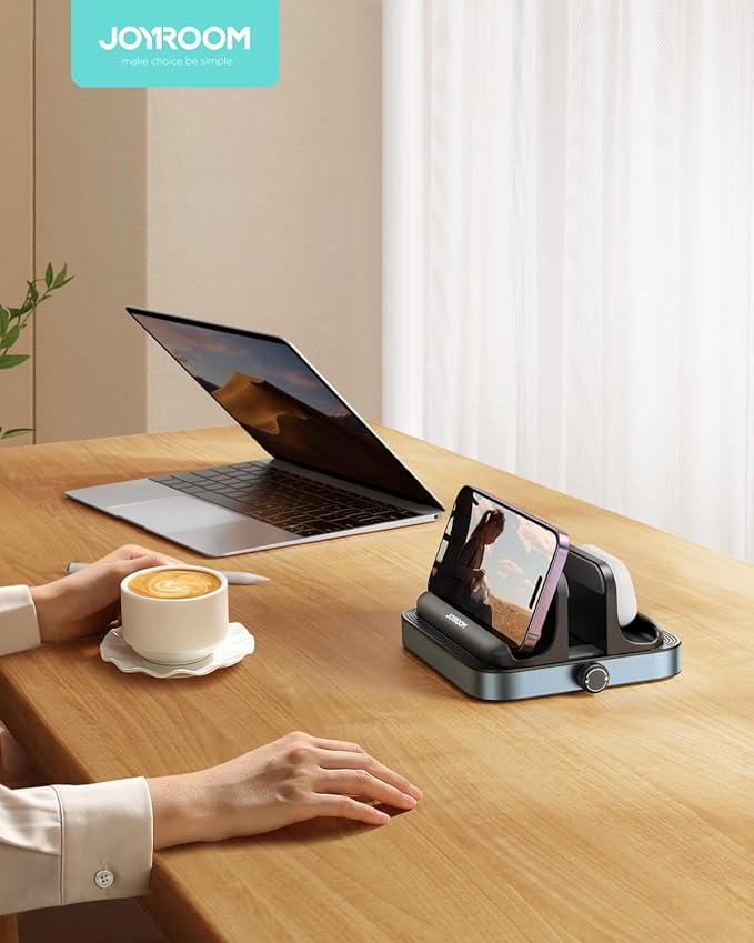Joyroom Vertical Laptop Stand Adjustable Space & Saving Design - Black