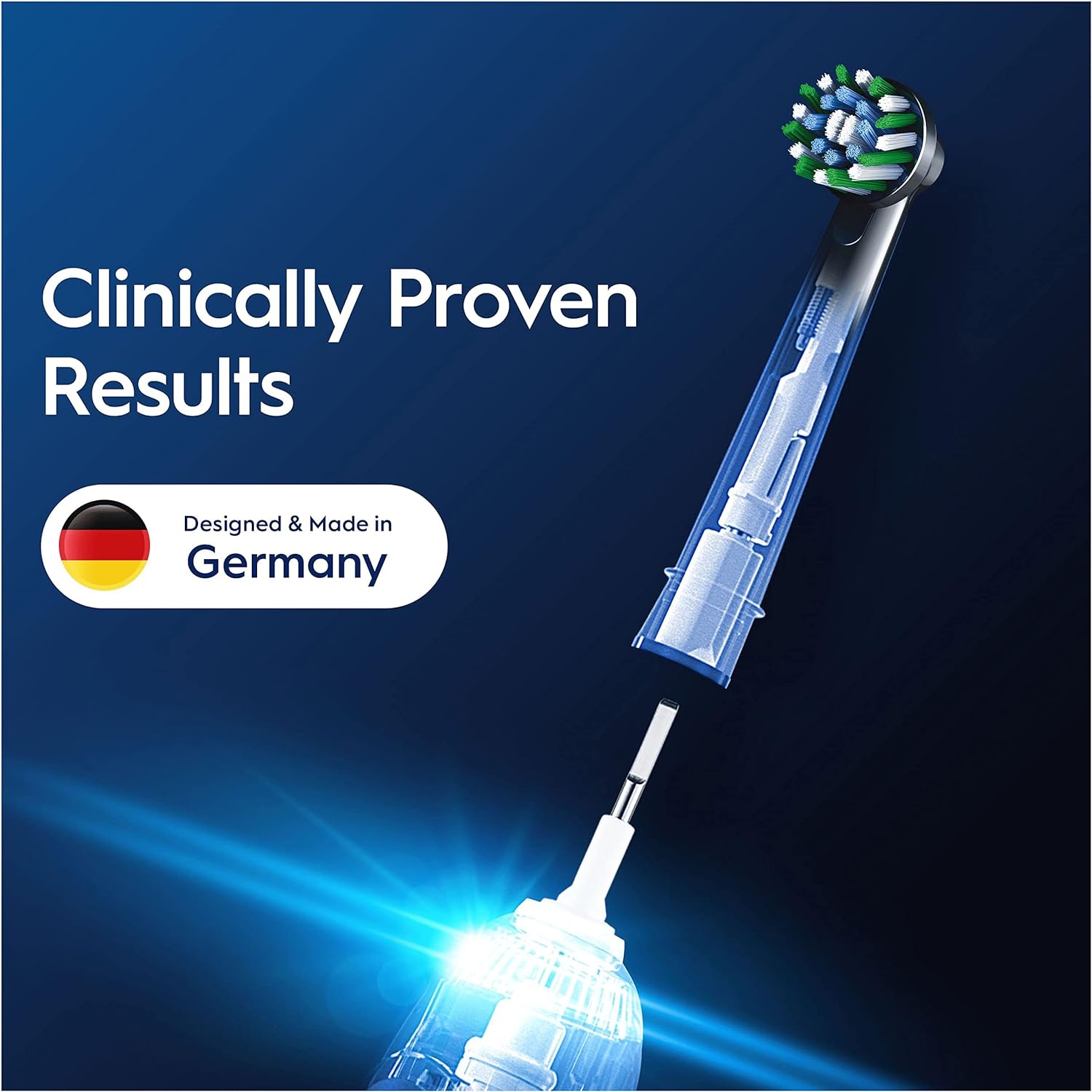 Oral-B Pro Cross Action Electric Toothbrush Head Pack of 8 Toothbrush Heads - Black