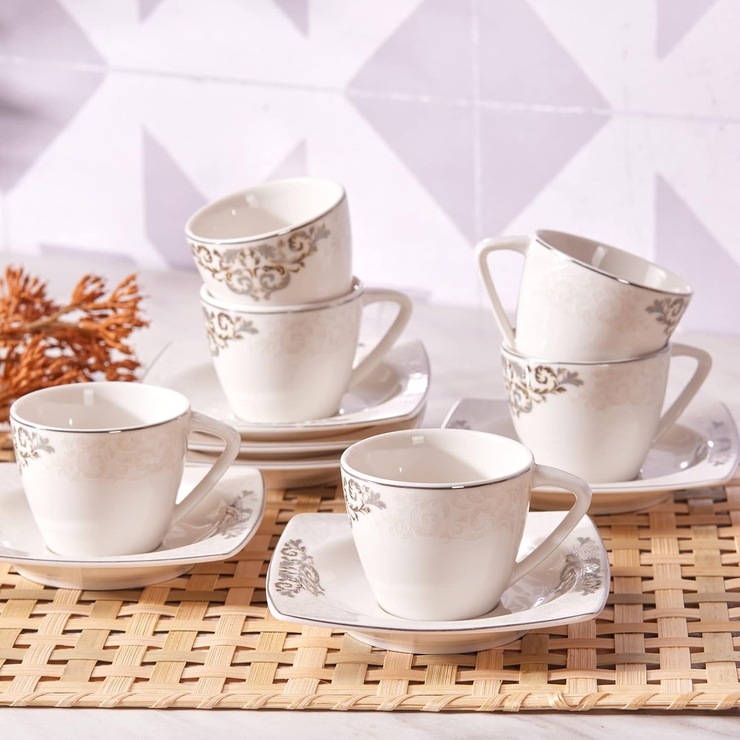 Karaca Nazende Coffee Set for 6 – Elegant Design