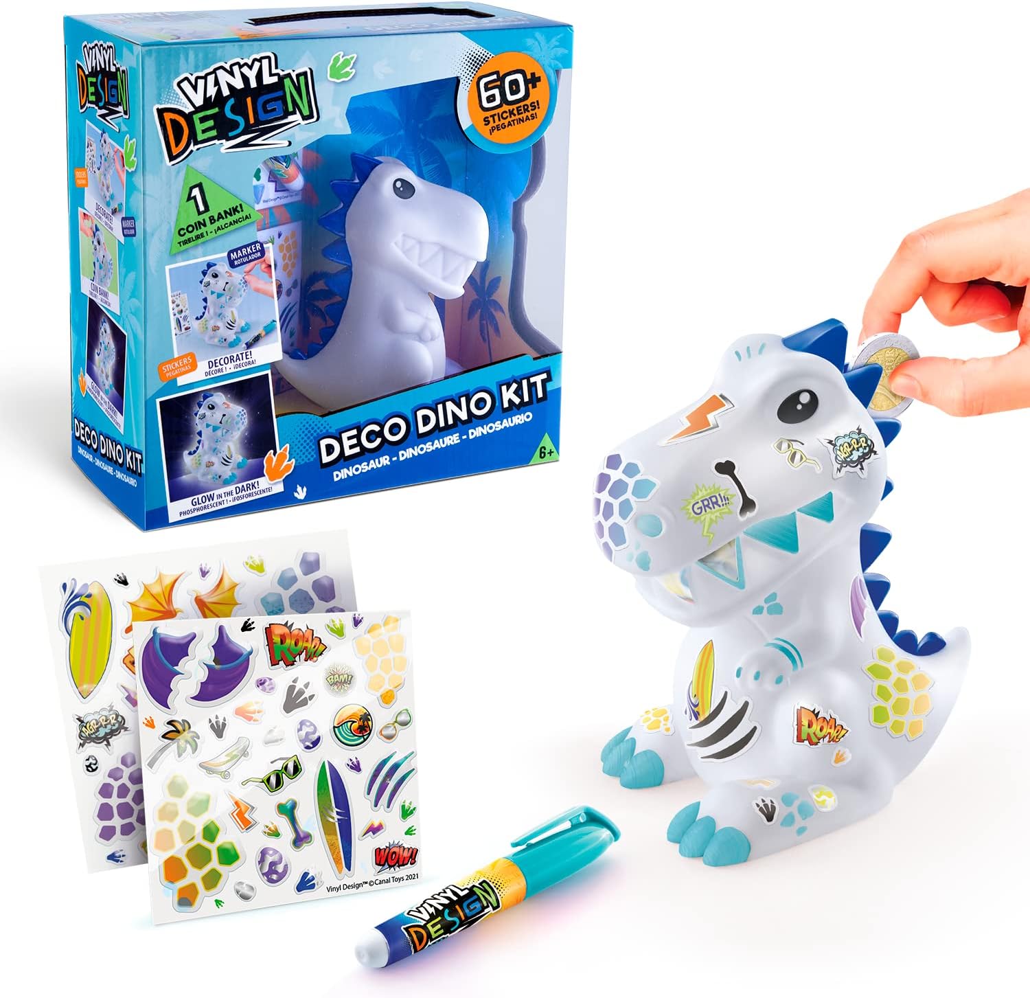 Canal Toys Style 4 Ever – Vinyl Dinosaur Money Box