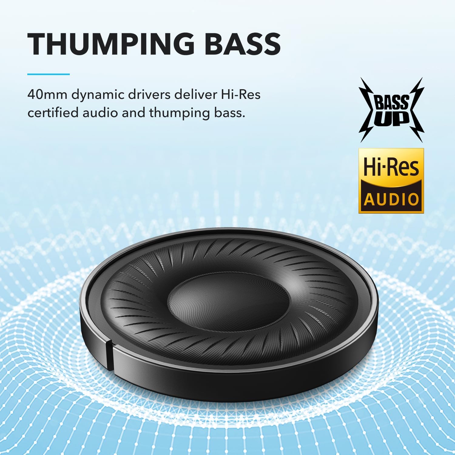 Anker Soundcore Q20i Hybrid ANC Bluetooth Headphones 40H Battery