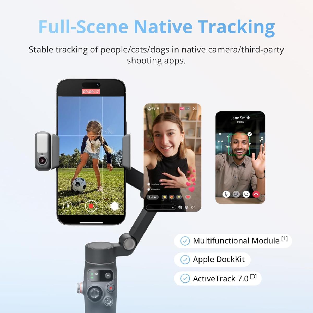 DJI Osmo Mobile 8 Gimbal Stabilizer for Phone - 3-Axis Stabilization, 360° Rotation