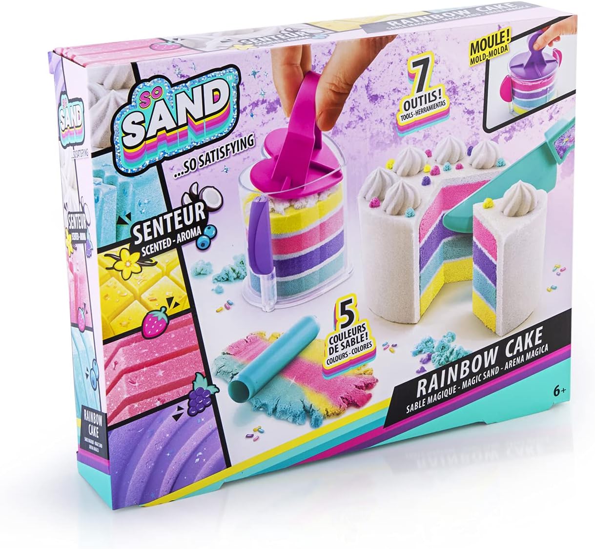 So Sand DIY Magic Sand Kit - Colorful Rainbow Cake Fun