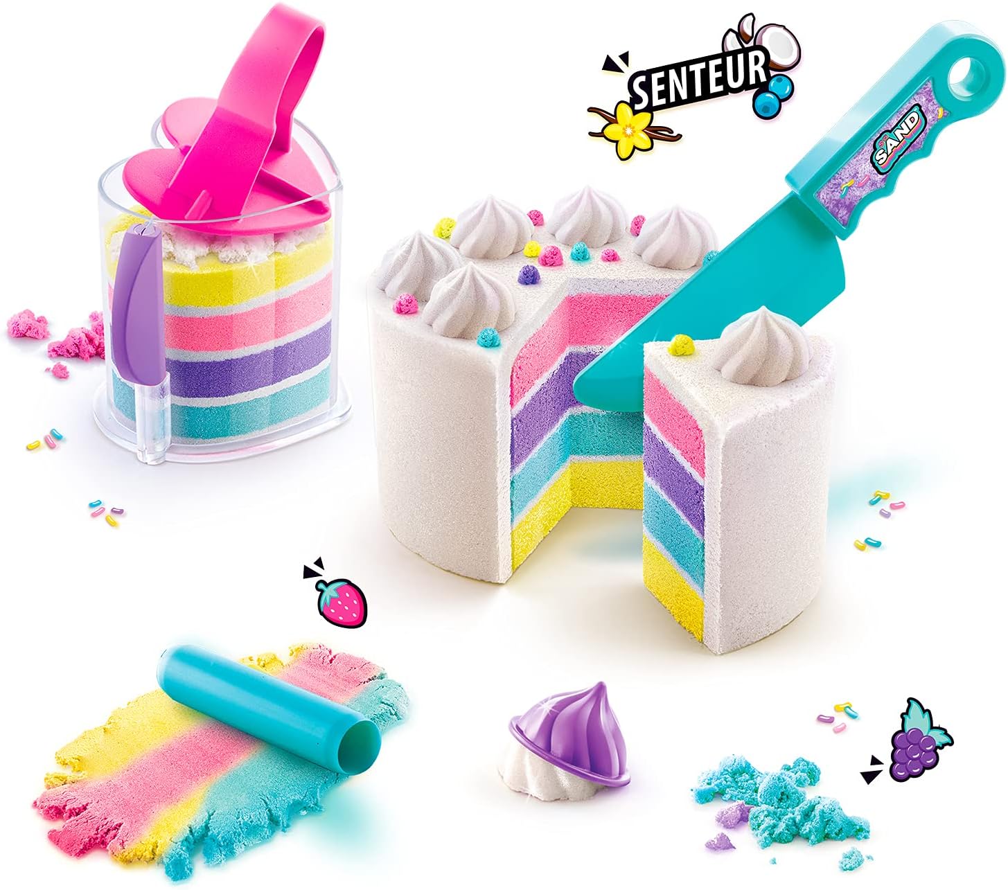 So Sand DIY Magic Sand Kit - Colorful Rainbow Cake Fun