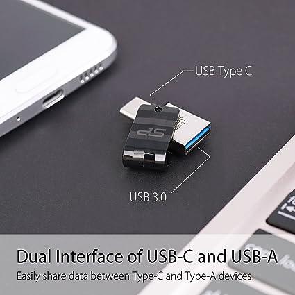 Silicon Power OTG Type C 128GB USB Flash Mobile C31 - Black