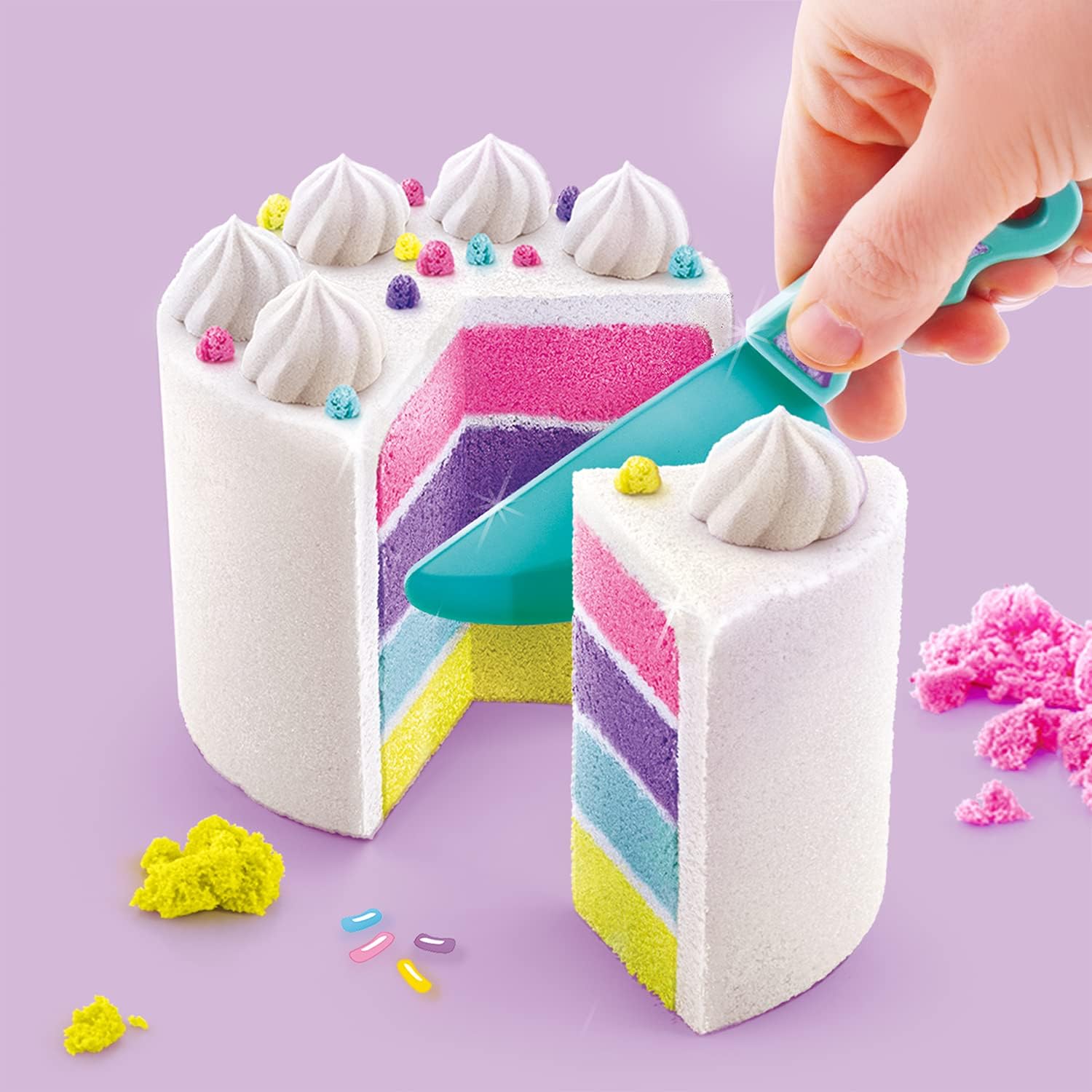 So Sand DIY Magic Sand Kit - Colorful Rainbow Cake Fun