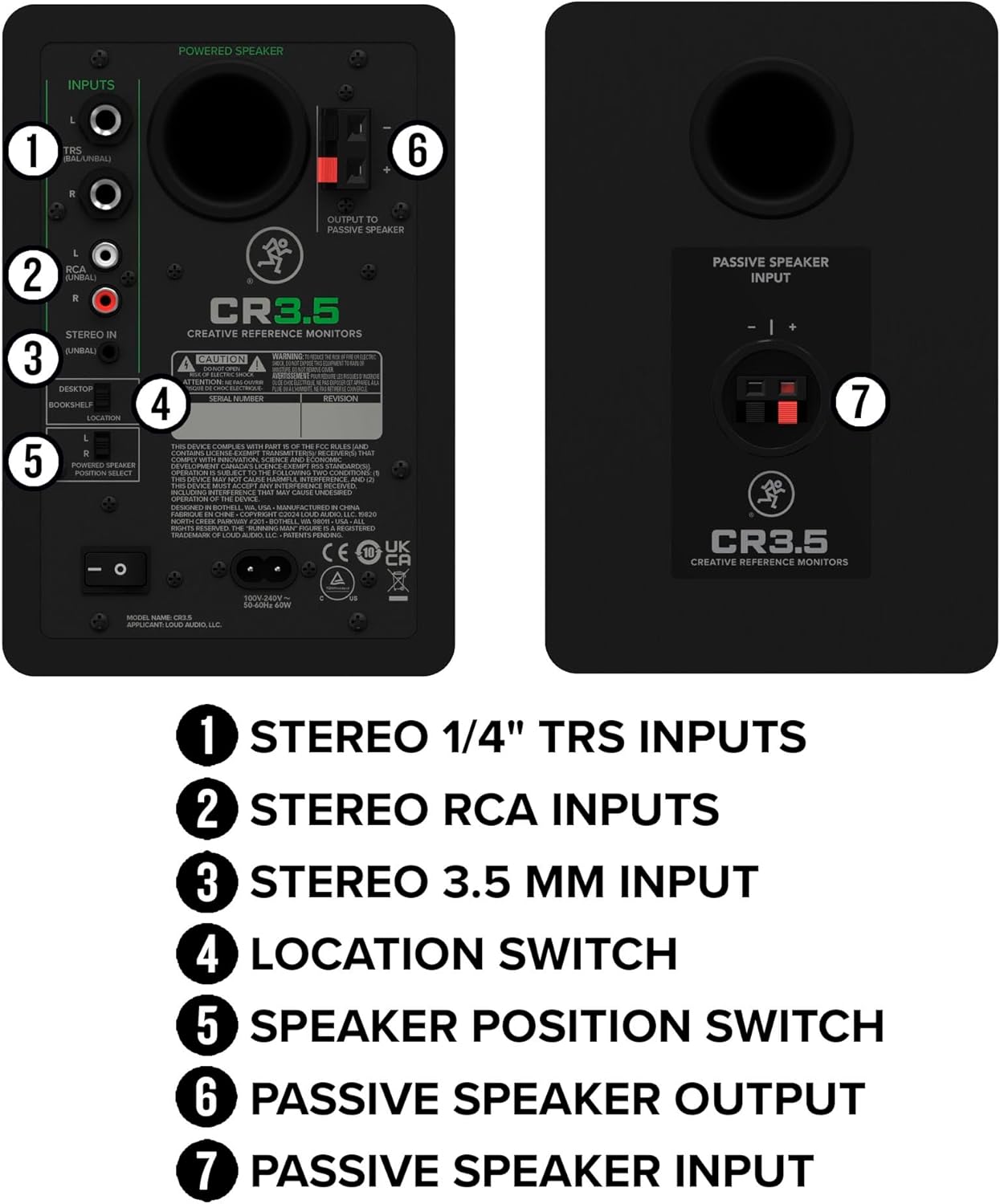 Mackie CR5BT 5.25" Studio Monitors with Bluetooth & Tone Control