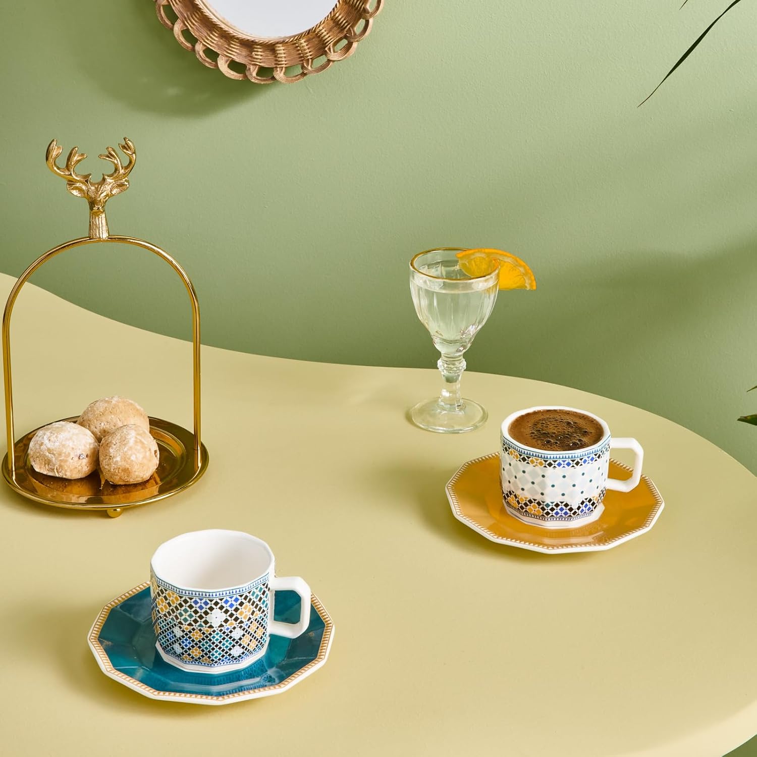 Karaca Madrid Coffee Set 12pcs Bone China, Elegant
