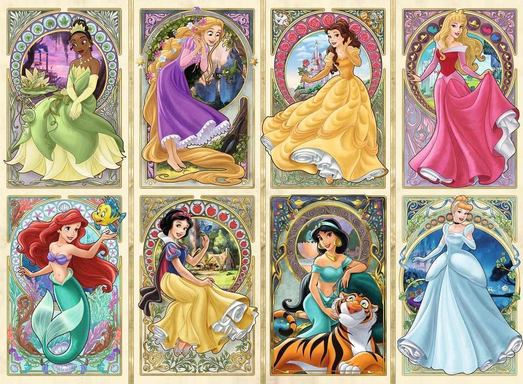 Ravensburger Disney Princess Art Nouveau Puzzle 1000 Pieces - Adult Jigsaw
