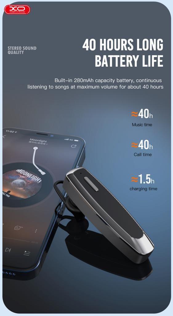XO BE34 Smart Bluetooth Headphones with Long Battery Life,call time about 40 hours
