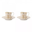 Pozzi Milano Golden Coffee Cup Set 4 pcs 80 ml