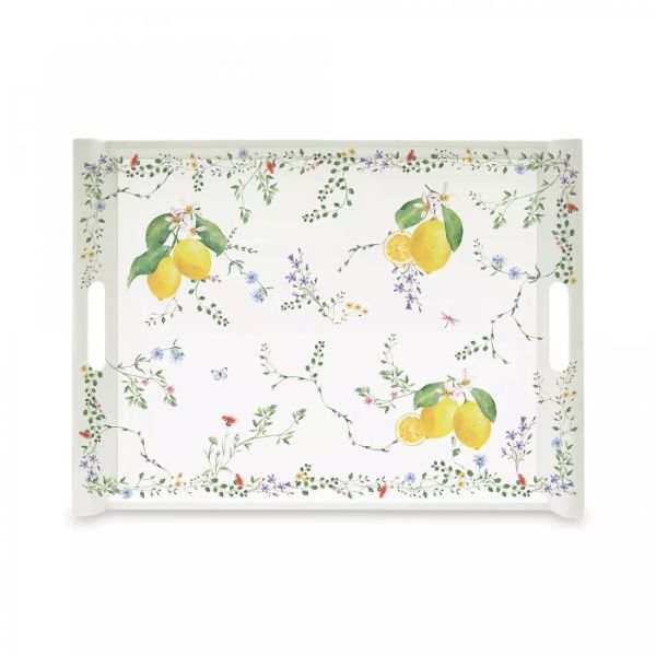 Easy Life Fleurs et Citrons 52×37cm Tray - Multi Colors