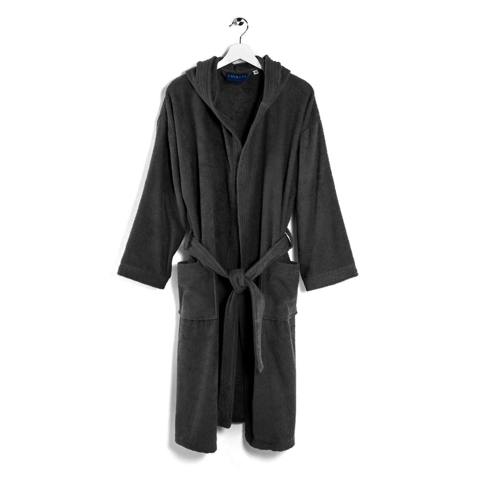 Caleffi Minorca Bathrobe XL - Black Luxury & Comfort
