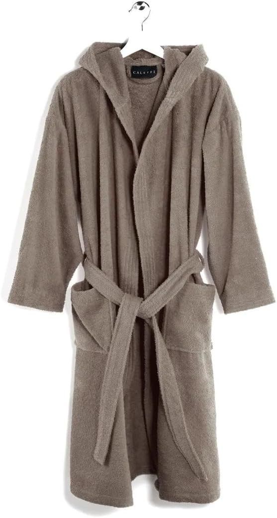 Caleffi Minorca Bathrobe XL - Beige Grey Soft & Cozy