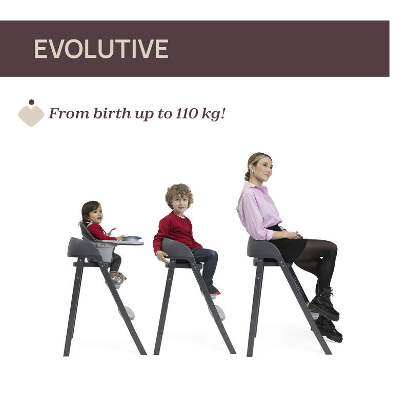 Chicco Crescendo Up Highchair – Black Re_Lux