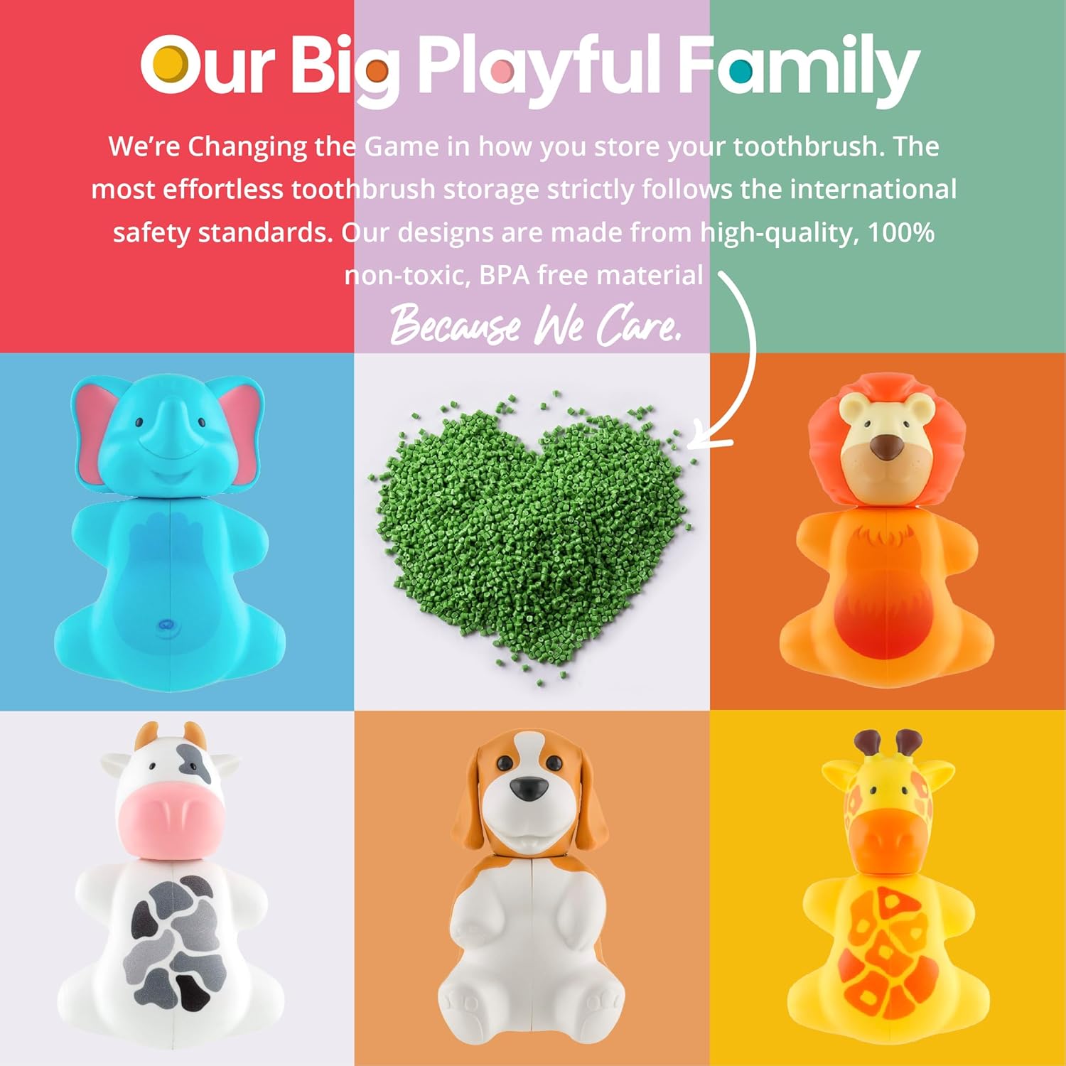 Flipper Fun Animal Turtle Toothbrush Cover - Kids Suction Cup Holder