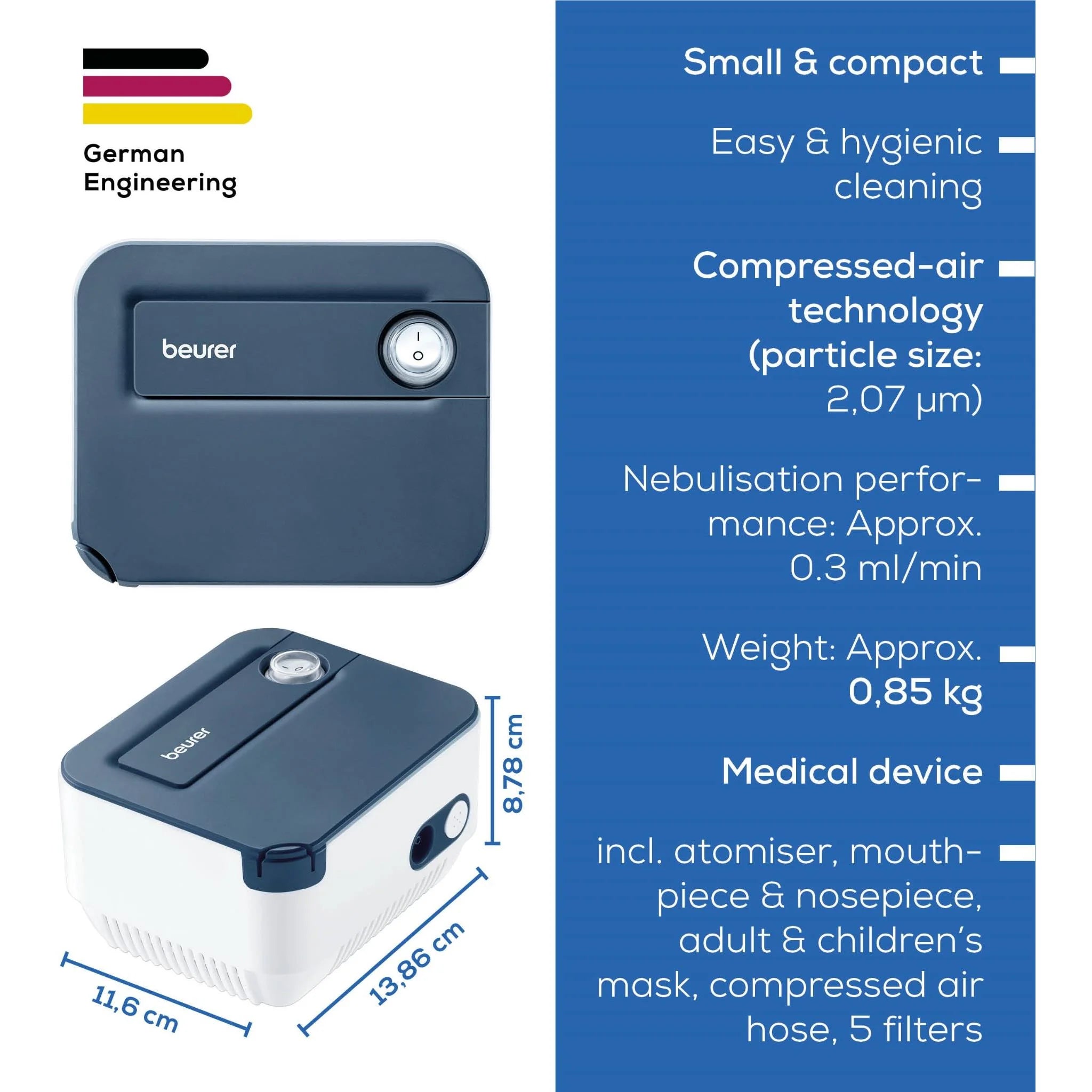Beurer Nebuliser - Compact Respiratory Treatment Device