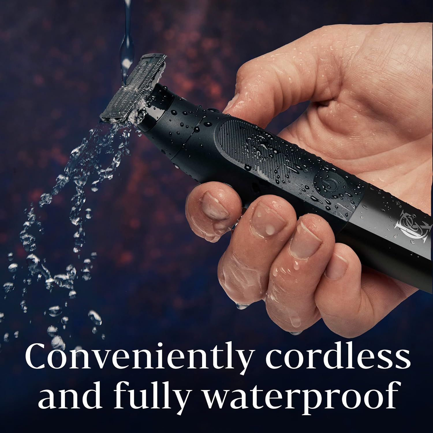 King C. Gillette All-in-One Stubble Trimmer: Cordless, Waterproof, 4D Blade - BLACK